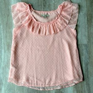 LOFT Baby Pink Textured Blouse